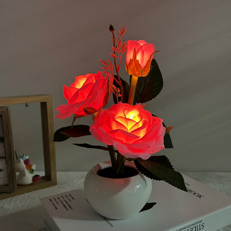Veilleuse LED Rose - Créez une Ambiance Décorative Douce