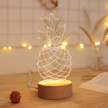 Lampe de Chevet Ananas en bois